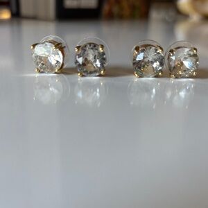 White CZ Kate Spade sugar stacks.